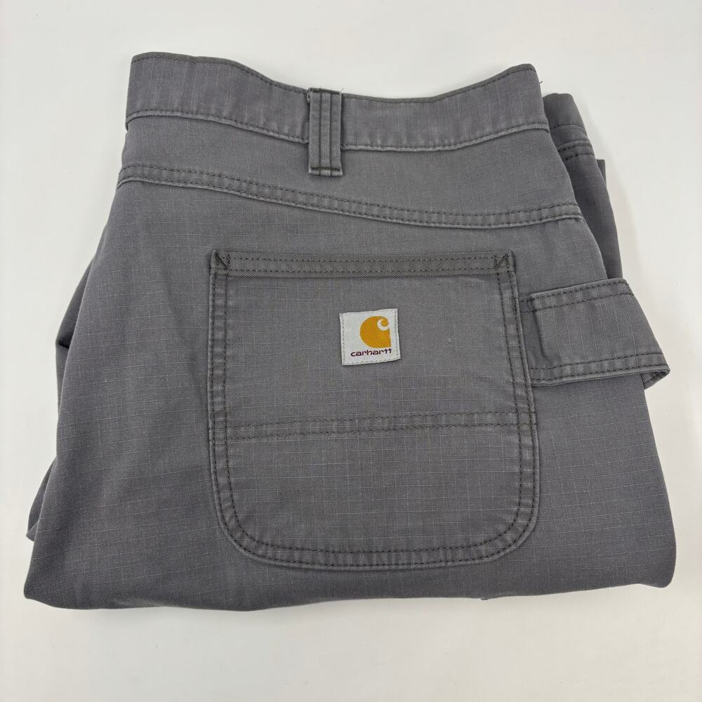 Carharttt Mens Sz 40 Relaxed Fit Gray Ripstop Cargo Shorts
